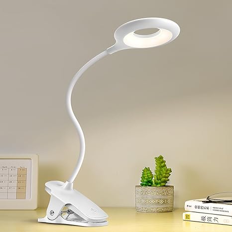 Rechargeable LED Desk Lamp with Clip – Adjustable Study and Home Office Lighting