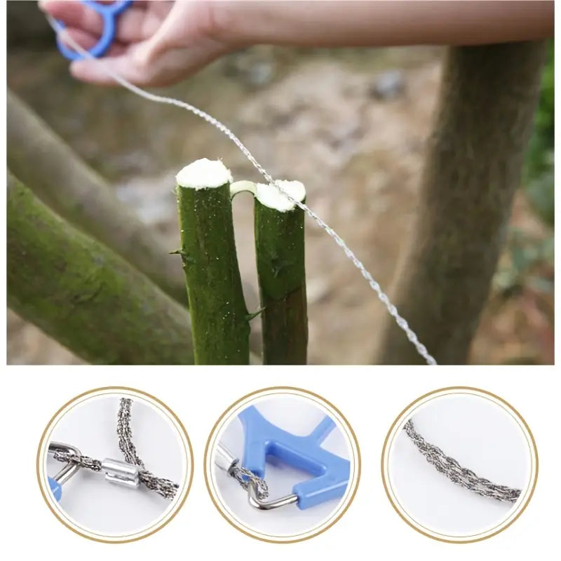 Compact Outdoor Wire Saw – Portable Tool for Gardening and Wilderness Adventures