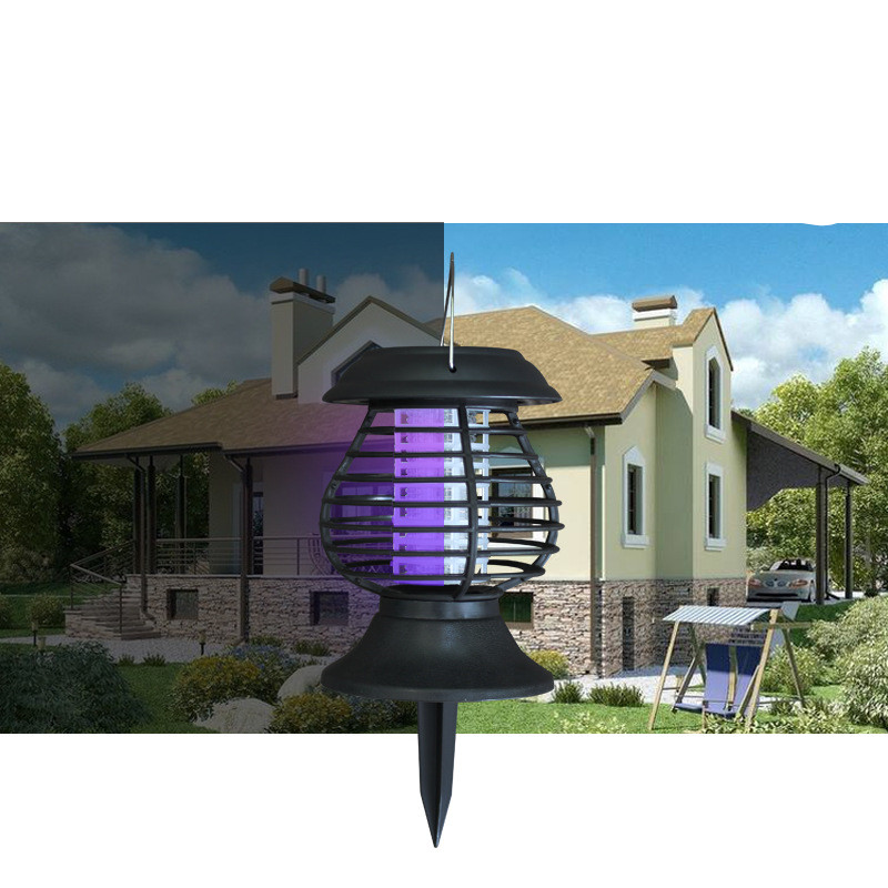 Solar-Powered Insect Repellent Lamp with LED Light - Effective Mosquito Control for Outdoors