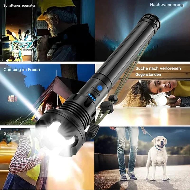 Tactical LED Flashlight with Power Bank