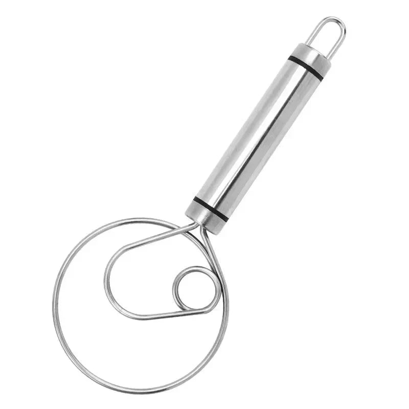 Heavy-Duty Stainless Steel Dough Whisk - Ergonomic Design for Effortless Mixing and Baking
