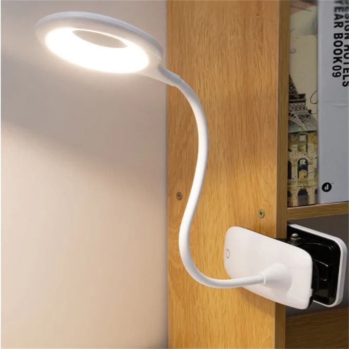 Rechargeable LED Desk Lamp with Clip – Adjustable Study and Home Office Lighting