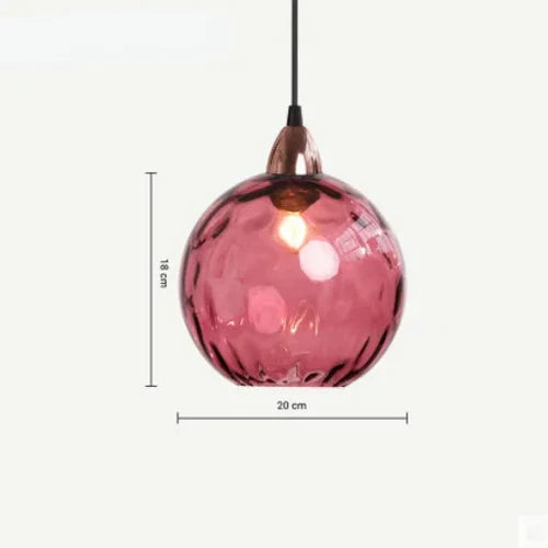 Round Glass Pendant Light