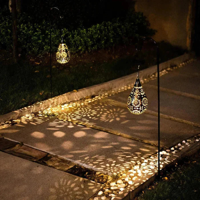 Solar-Powered Floral Garden Lamp - Weather-Resistant Outdoor Light For Elegant Garden Decor