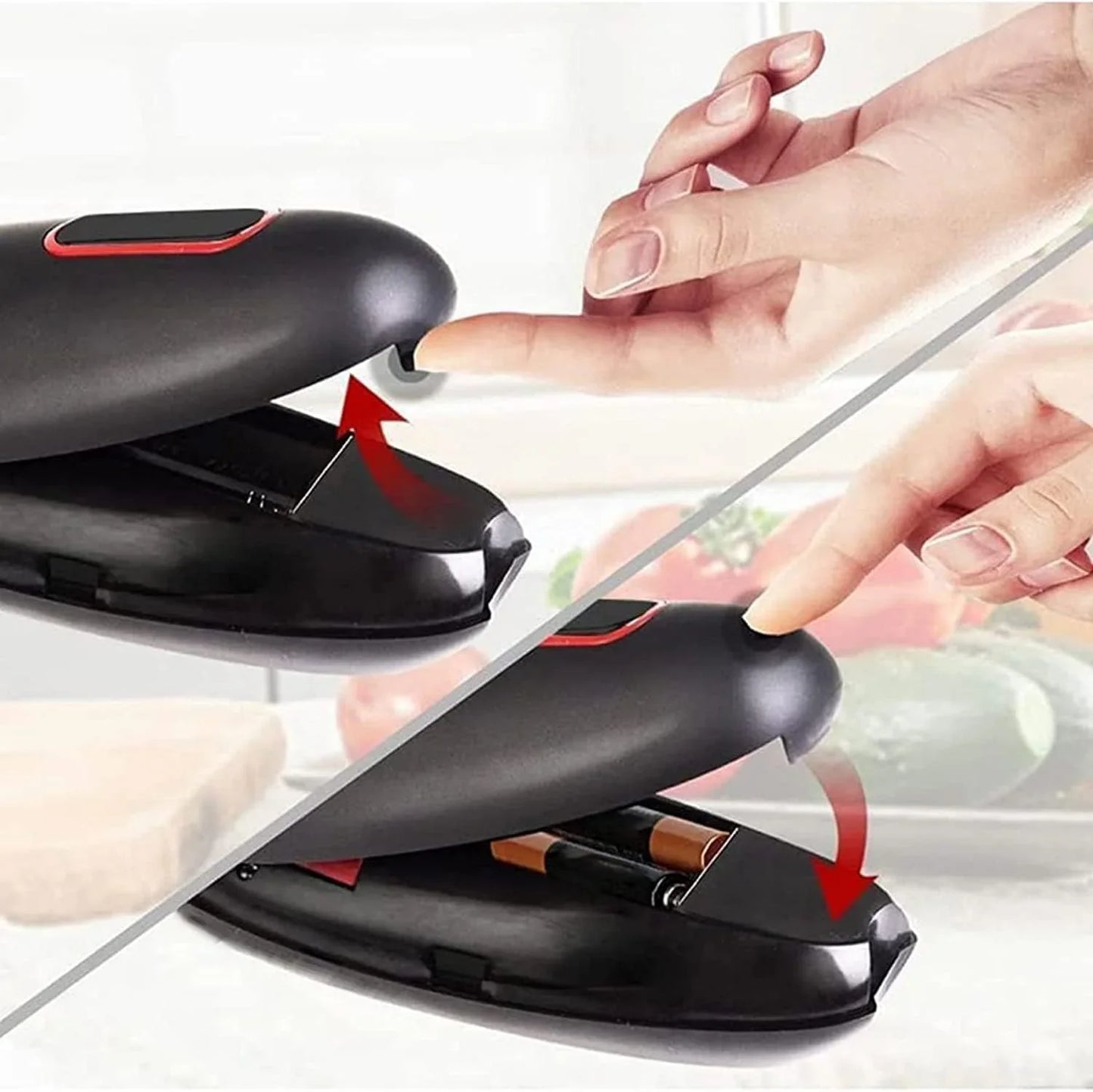 Electric Can Opener with Easy Grip Handle and One-Touch Operation
