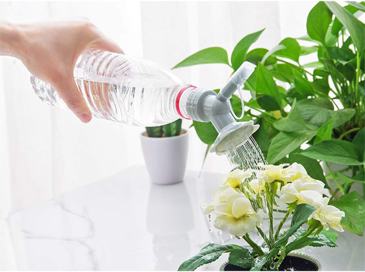 2-in-1 Double-Cap Spray Nozzle Bottle – Compact Mini Irrigation Spray Head for Garden Use