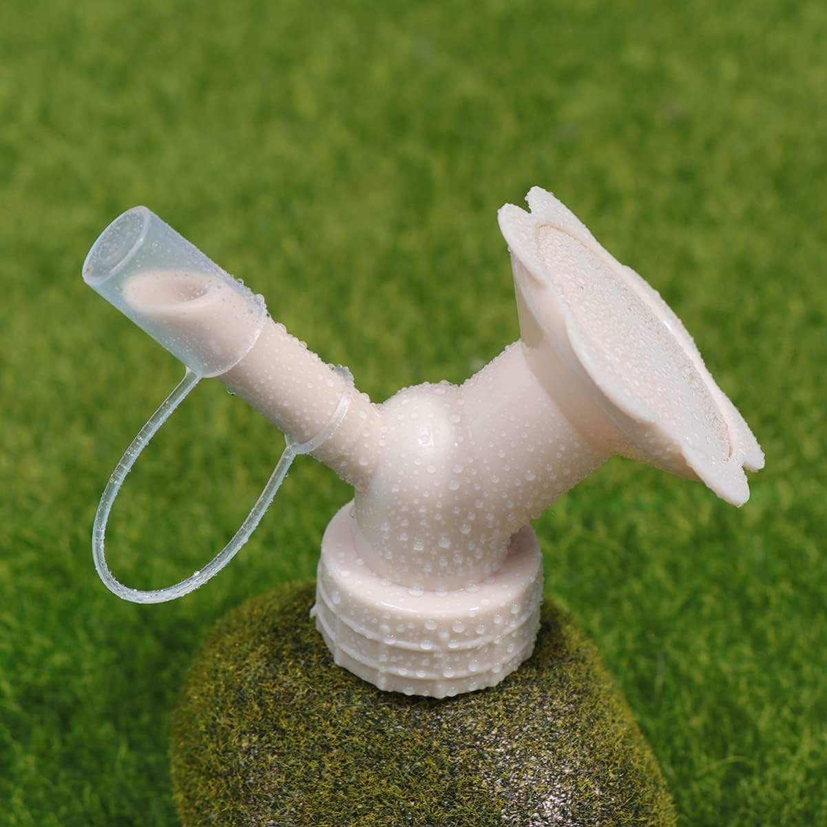 2-in-1 Double-Cap Spray Nozzle Bottle – Compact Mini Irrigation Spray Head for Garden Use