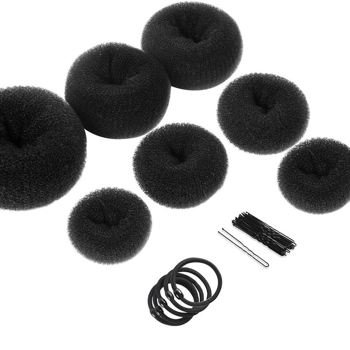 Volumizing Hair Donut Bun Maker – Set Of 7 With Accessories