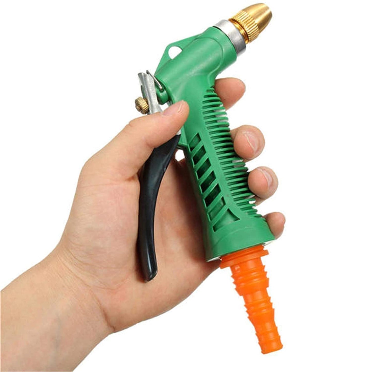 Adjustable High-Pressure Garden Hose Nozzle - Durable Copper Head for Strong Water Flow