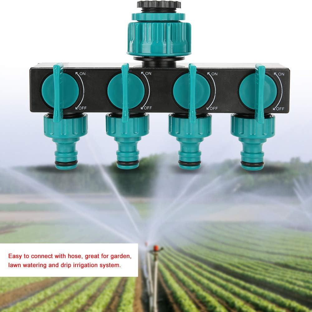Universal 4-Way Garden Hose Splitter – Adjustable Water Tap Distributor for Multiple Hoses