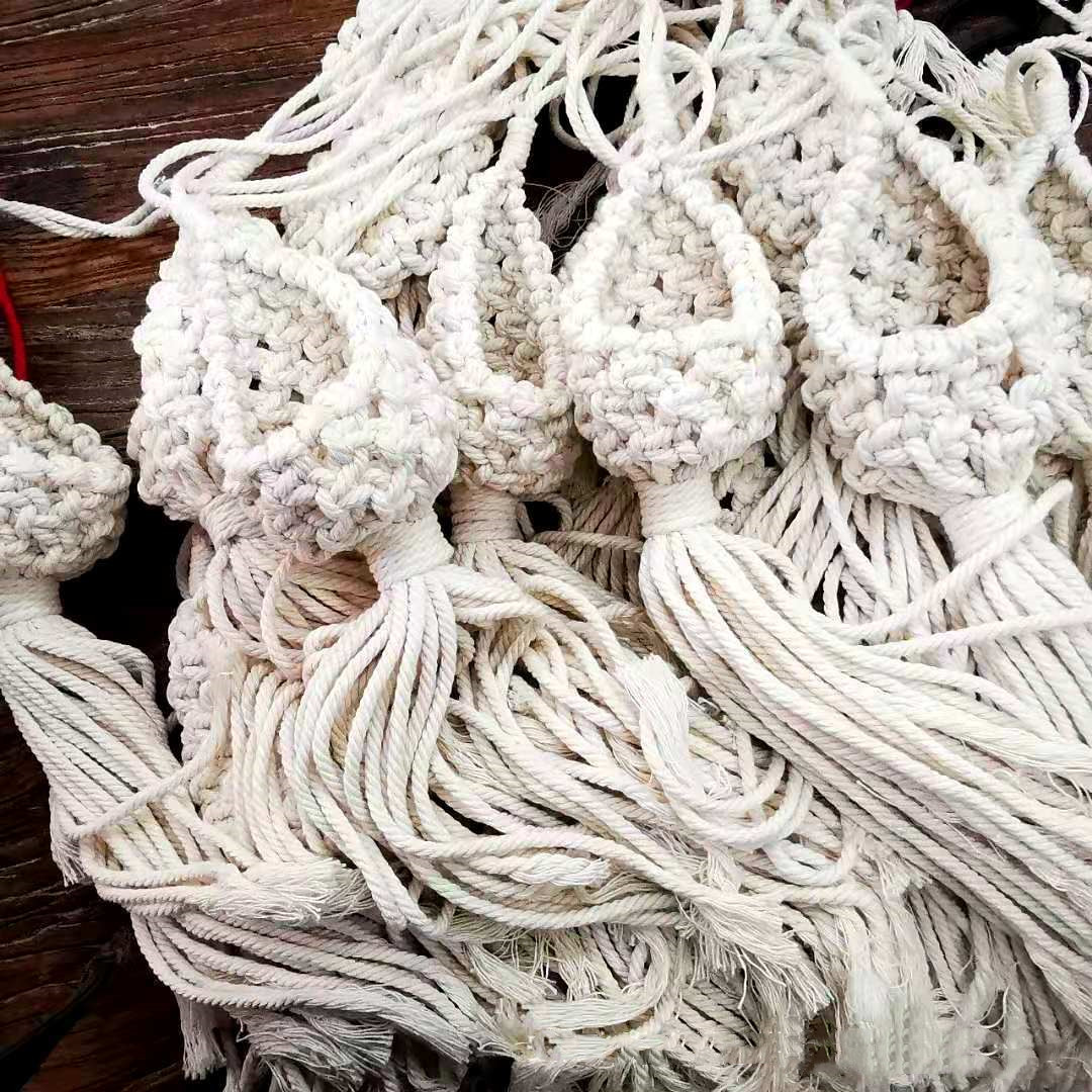 Boho Chic Handmade Macramé Plant Hanger - Decorative Suspension for Indoor Plants