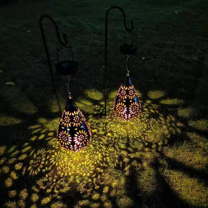Solar-Powered Floral Garden Lamp - Weather-Resistant Outdoor Light For Elegant Garden Decor