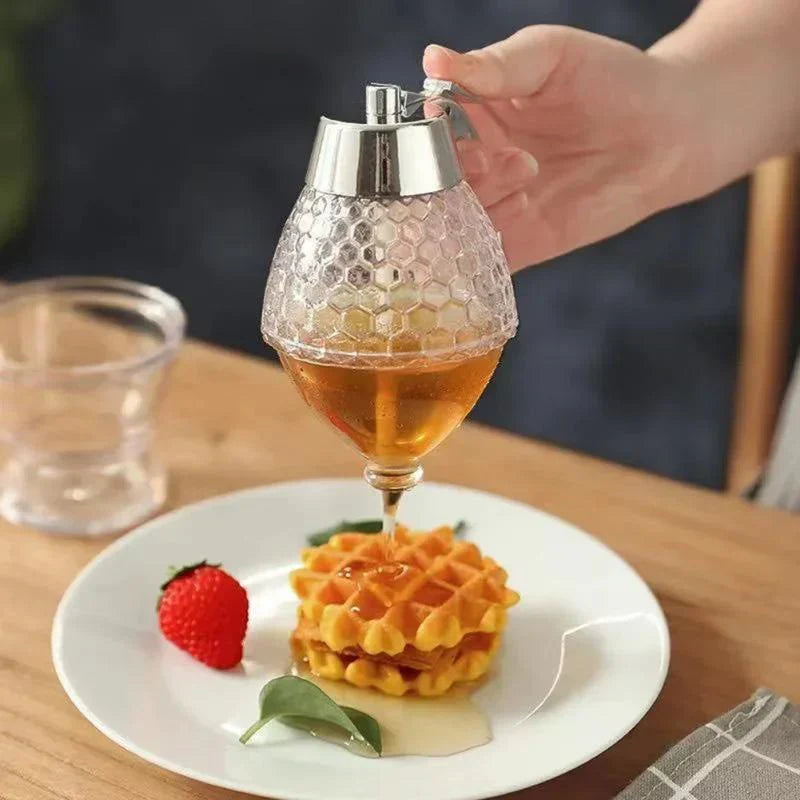 Elegant Honey Dispenser with Drip-Free Technology - Accurate Dosing Without Mess