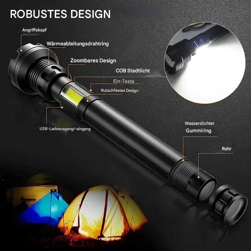 Tactical LED Flashlight with Power Bank