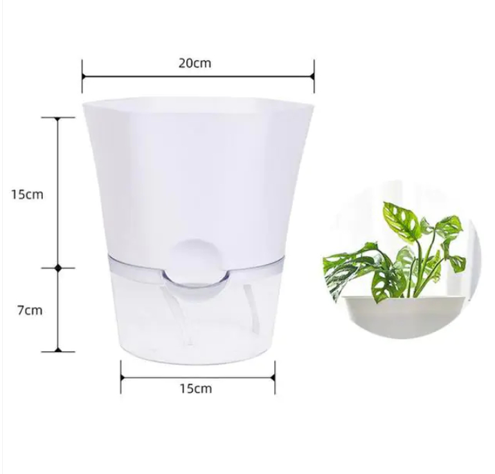 Self-Watering Flower Pot with Built-in Water Reservoir – Ideal for Houseplants