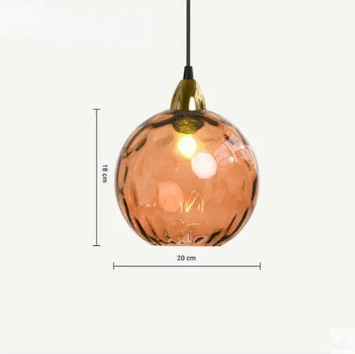 Round Glass Pendant Light