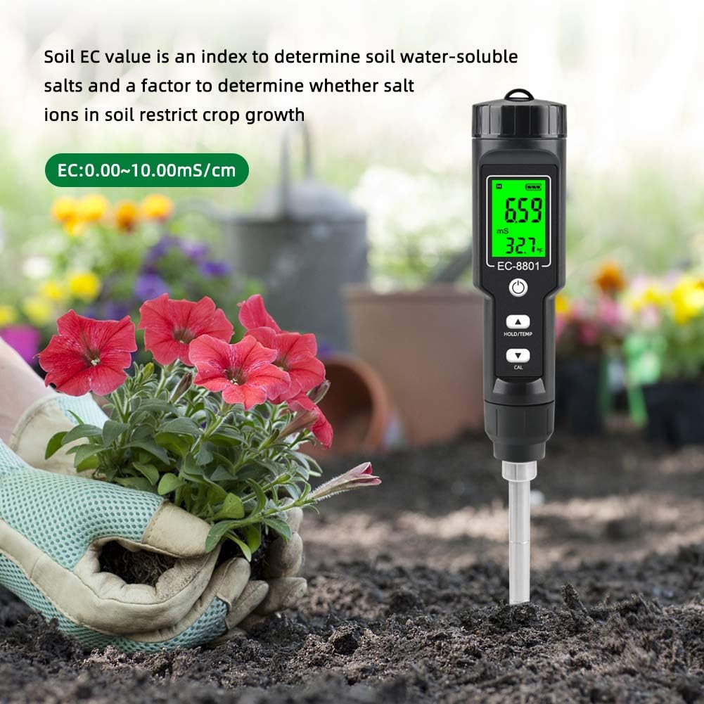 Digital Soil pH & Nutrient Tester – Accurate EC Meter for Garden and Plant Soil Analysis