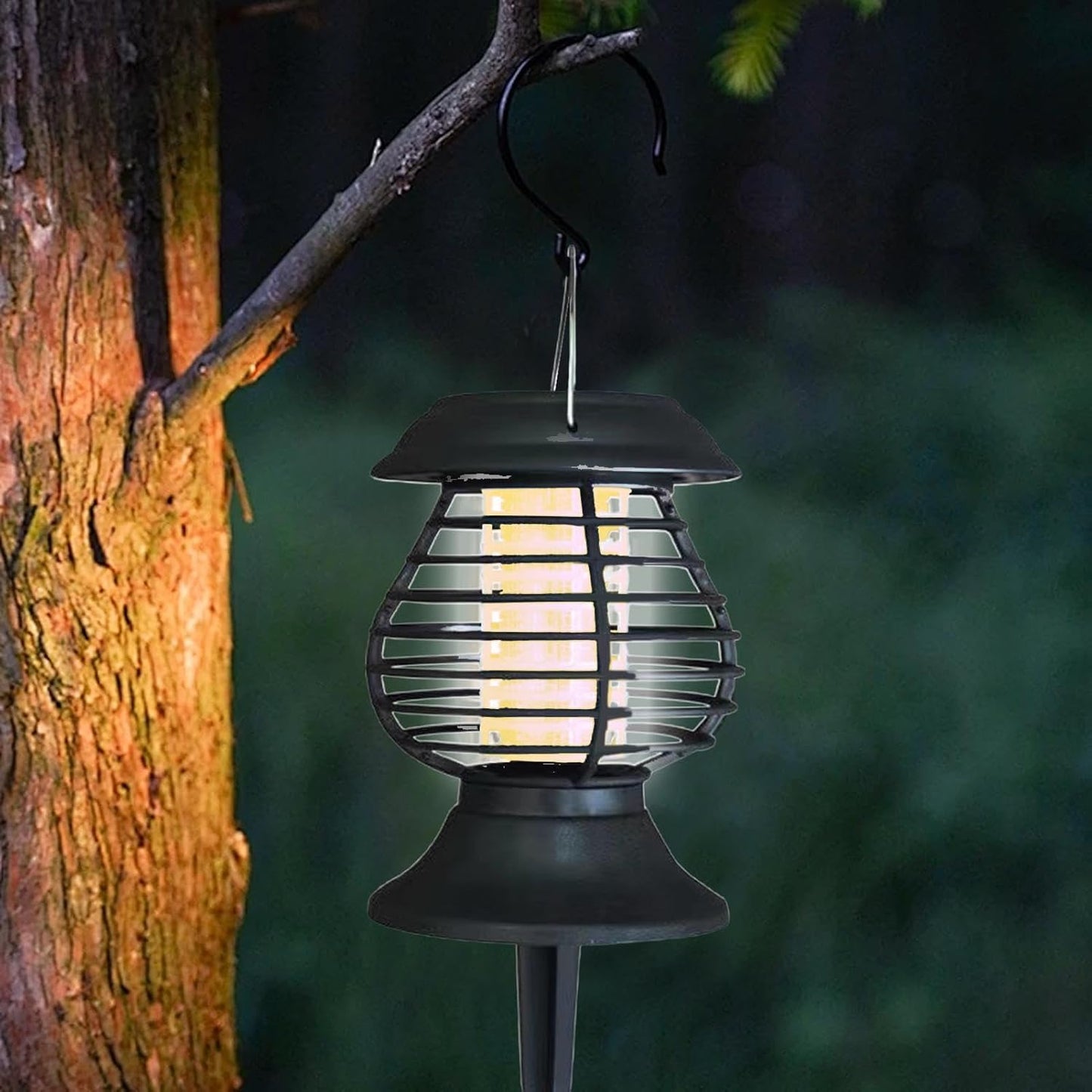 Solar-Powered Insect Repellent Lamp with LED Light - Effective Mosquito Control for Outdoors