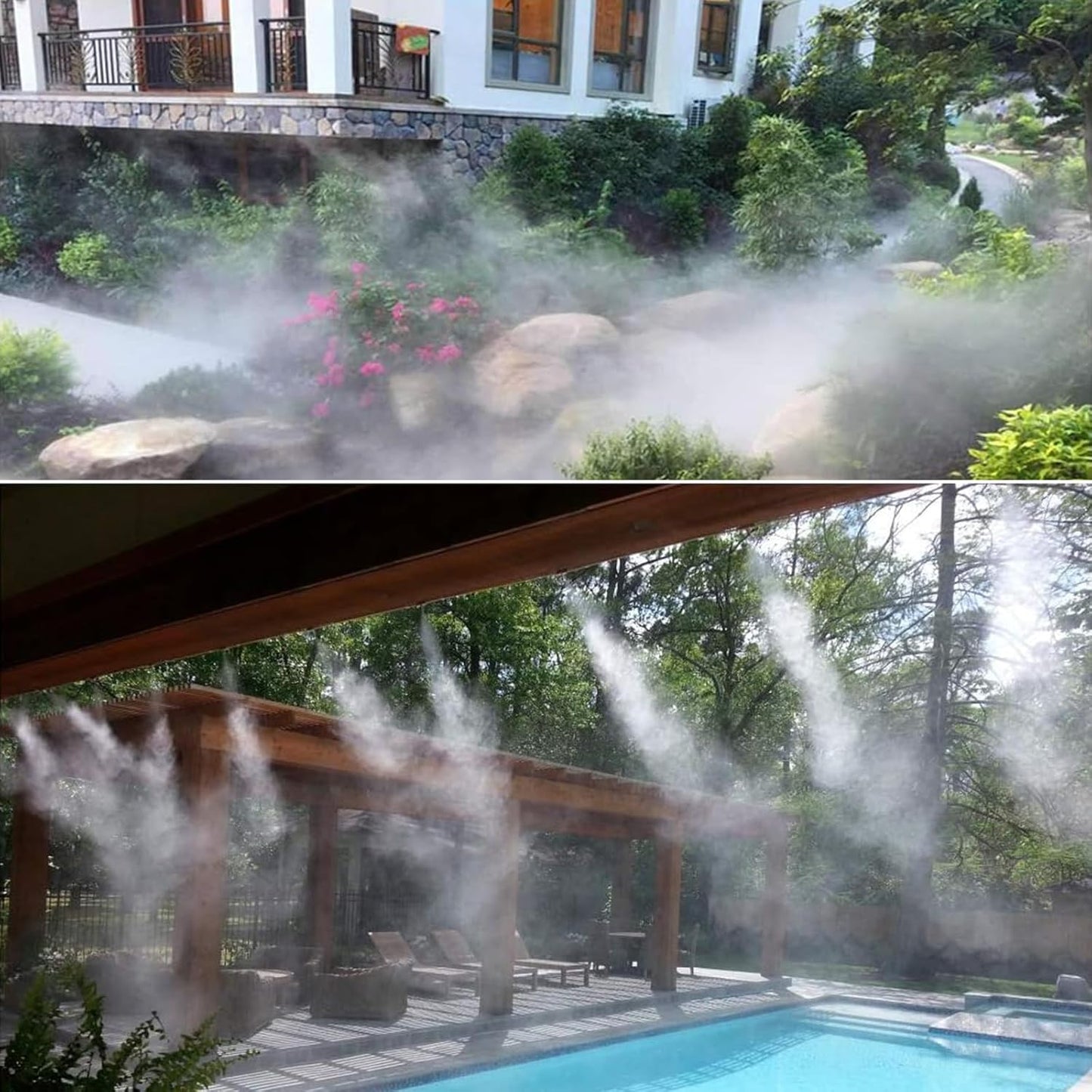 Cooling Misting System for Patio and Garden - Spray Kit for Parasols and Pavilions