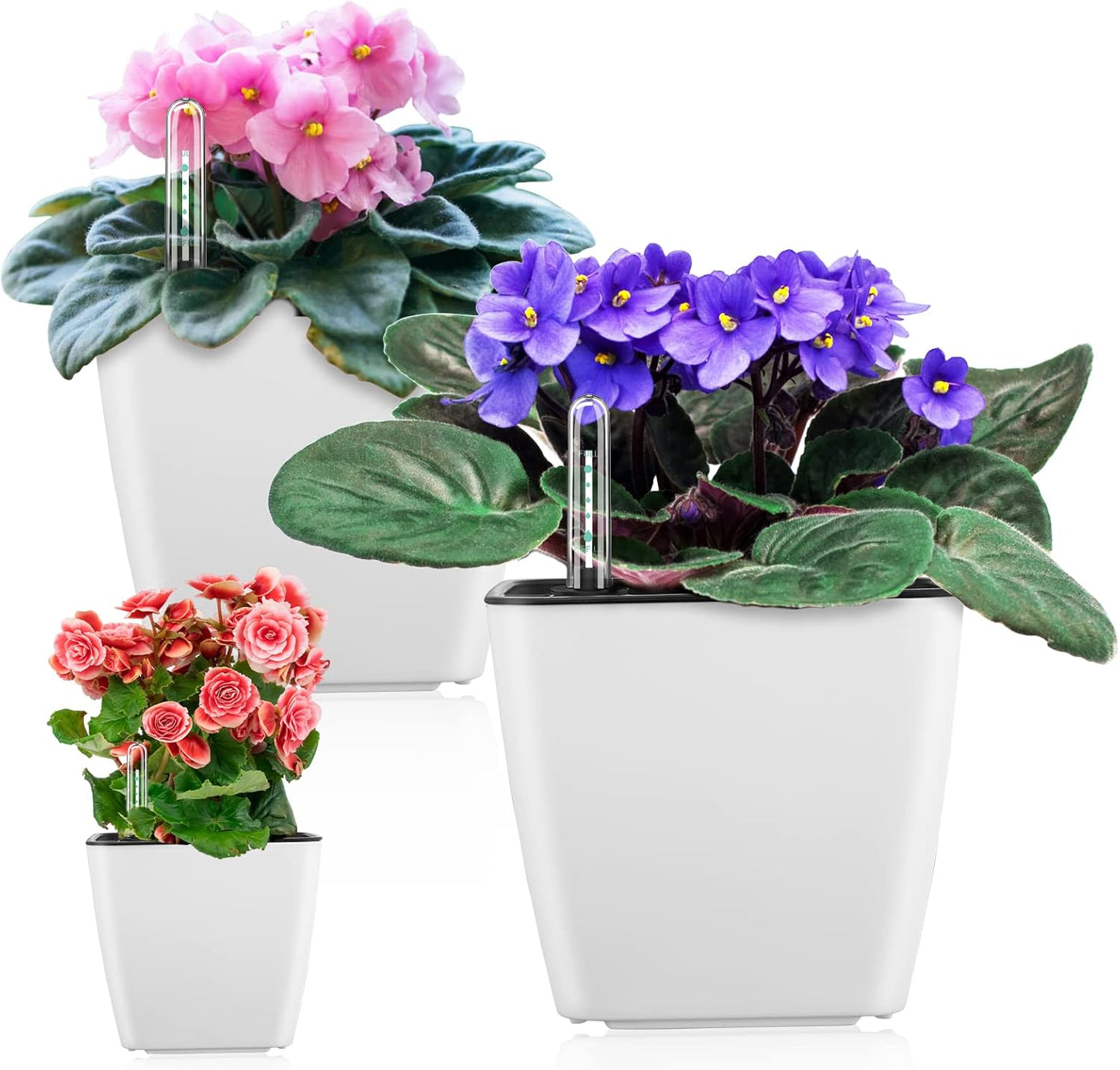 Self-Watering Flower Pot with Built-In Irrigation System – Indoor and Outdoor Planter for Easy Plant Care