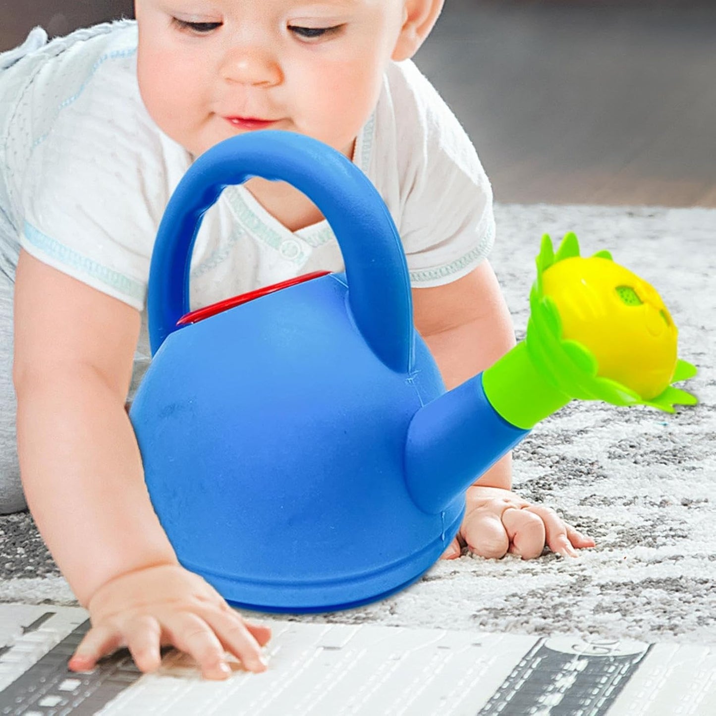 Kids Watering Can with Flower Spout – Colourful Plastic Gardening Tool for Young Gardeners