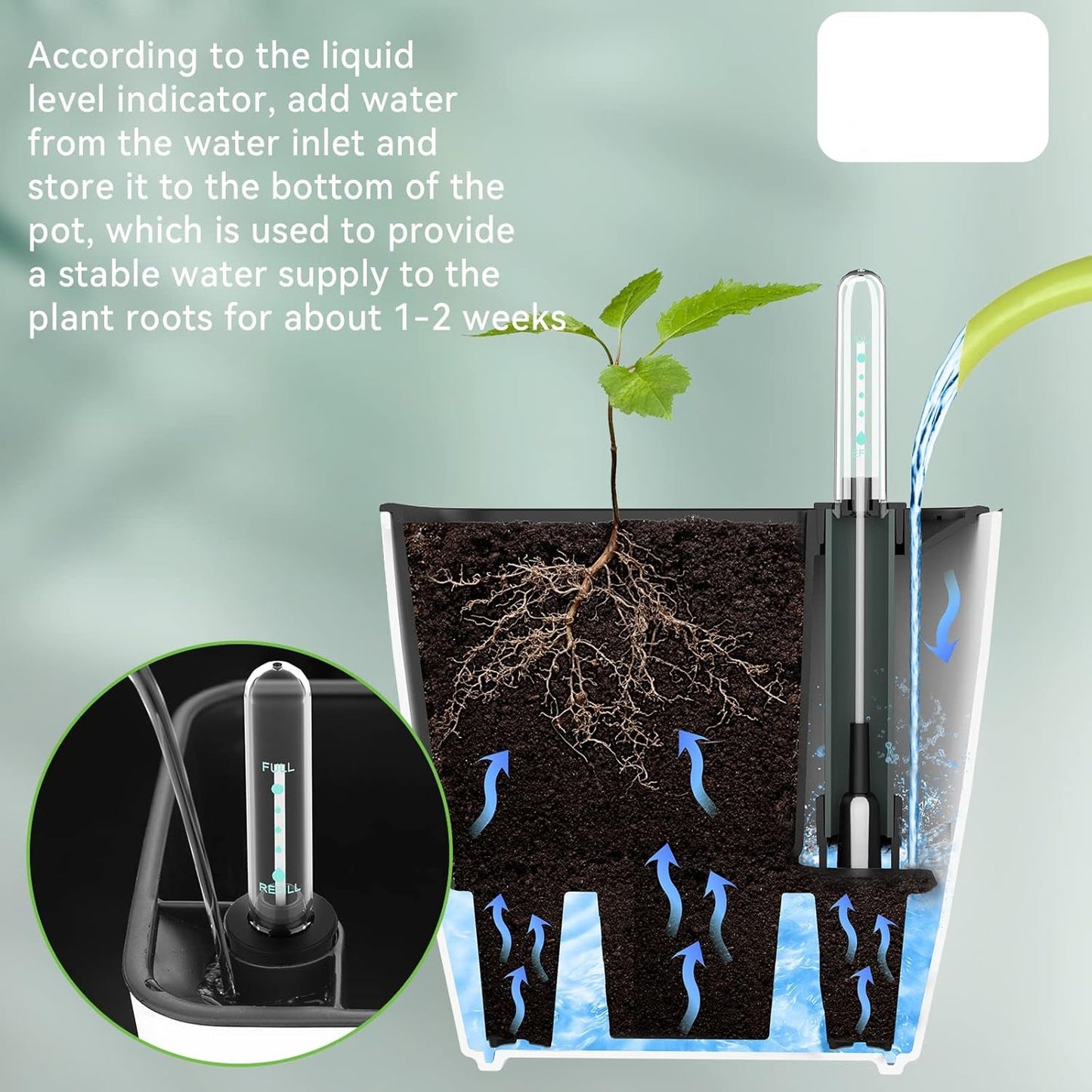 Self-Watering Flower Pot with Built-In Irrigation System – Indoor and Outdoor Planter for Easy Plant Care
