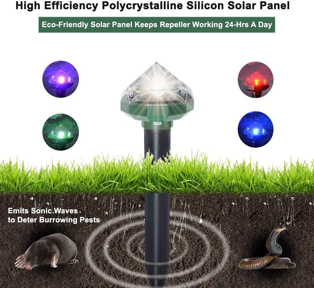 Solar-Powered Animal Repeller – Eco-Friendly Device for Garden & Yard Rodent Control