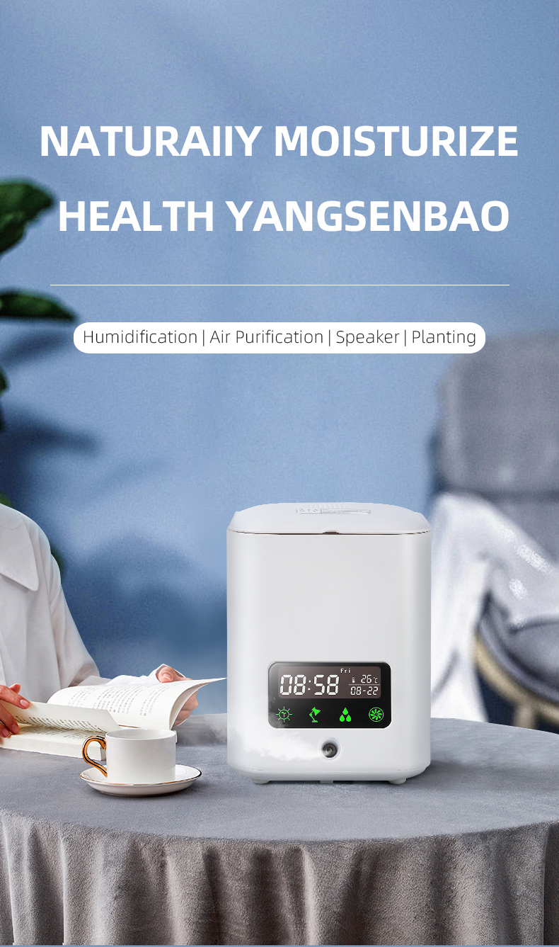 All-in-One Smart Hydroponic Planter with Desk Lamp, Diffuser, and Calendar – Multifunctional Indoor Plant Pot