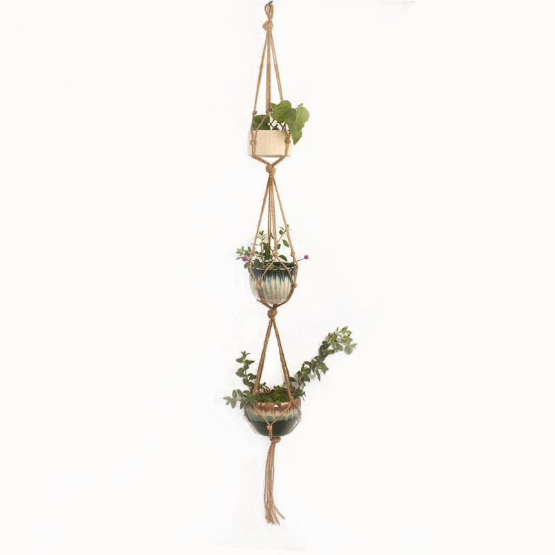 Cotton Rope Macramé Plant Hanger – Stylish Pot Suspension for Indoor and Outdoor Use