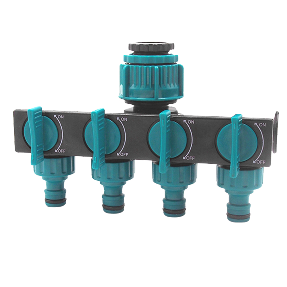 Universal 4-Way Garden Hose Splitter – Adjustable Water Tap Distributor for Multiple Hoses