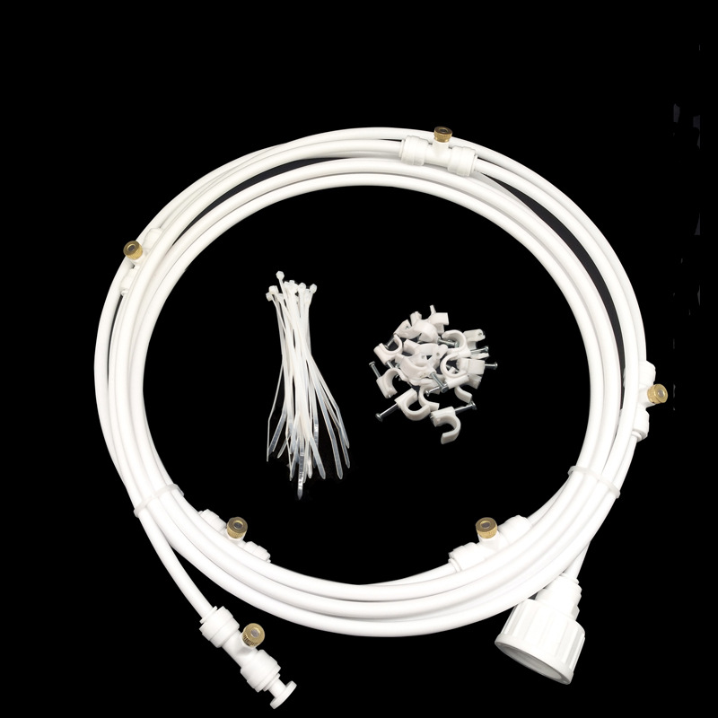Garden Spray Irrigation System - Hose with Adjustable Nozzles for Cooling and Refreshing