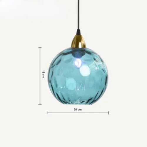 Round Glass Pendant Light