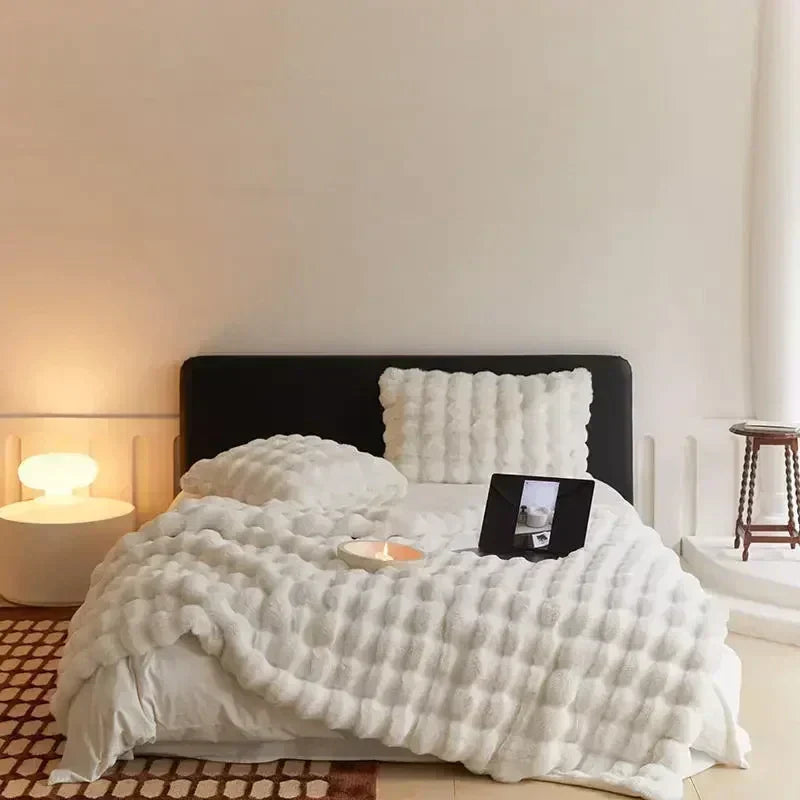 Plush Faux Fur Throw Blanket