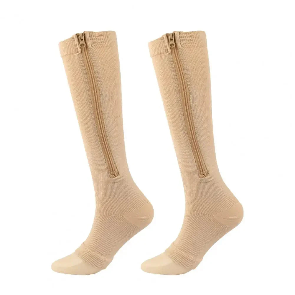 Easy-Zip Compression Socks For All-Day Comfort