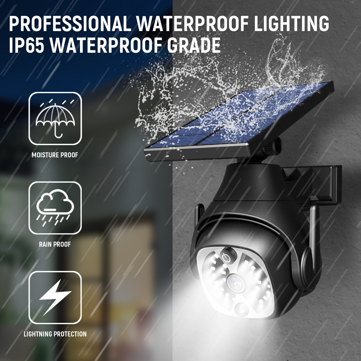 Solar LED Security Light with Motion Sensor and Fake Camera