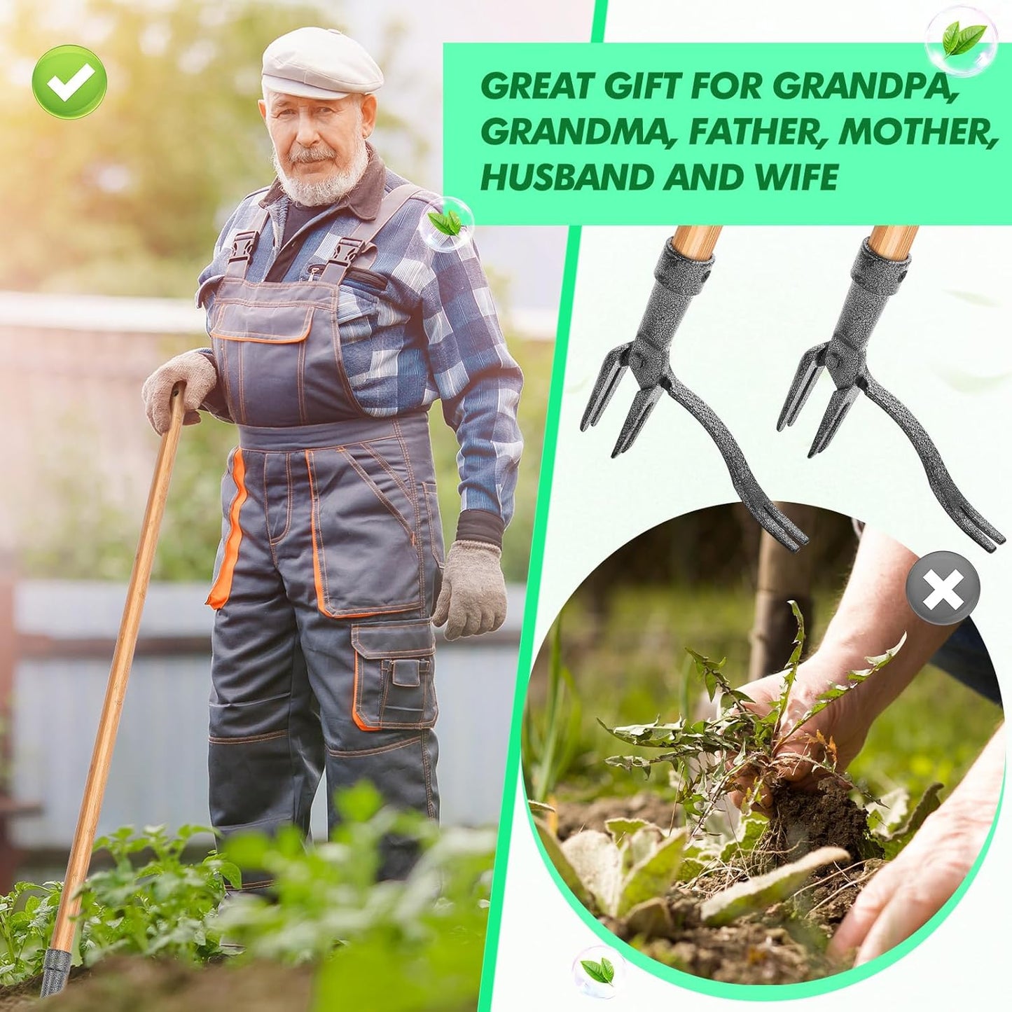 4-Claw Weed Puller - Durable Iron Garden Tool for Efficient Root Removal