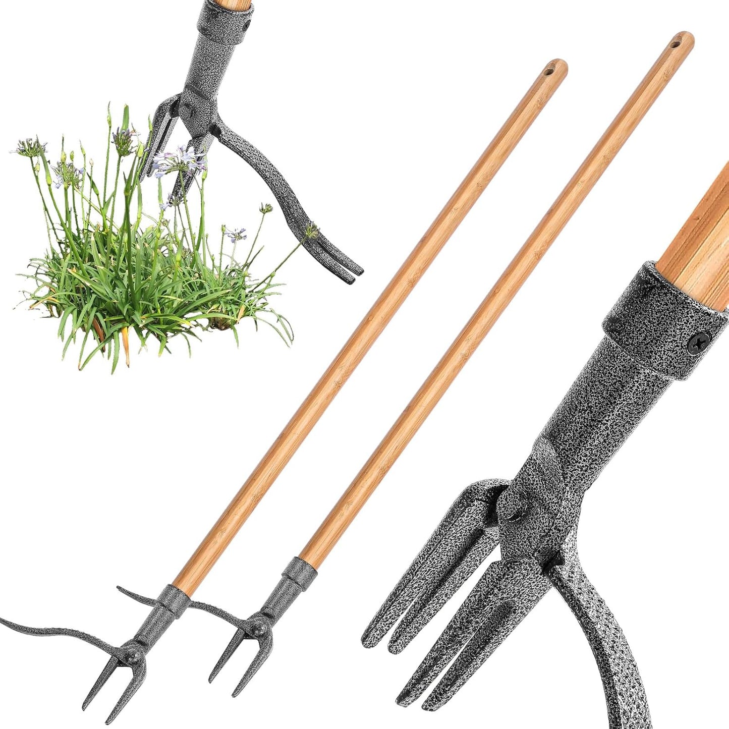 4-Claw Weed Puller - Durable Iron Garden Tool for Efficient Root Removal