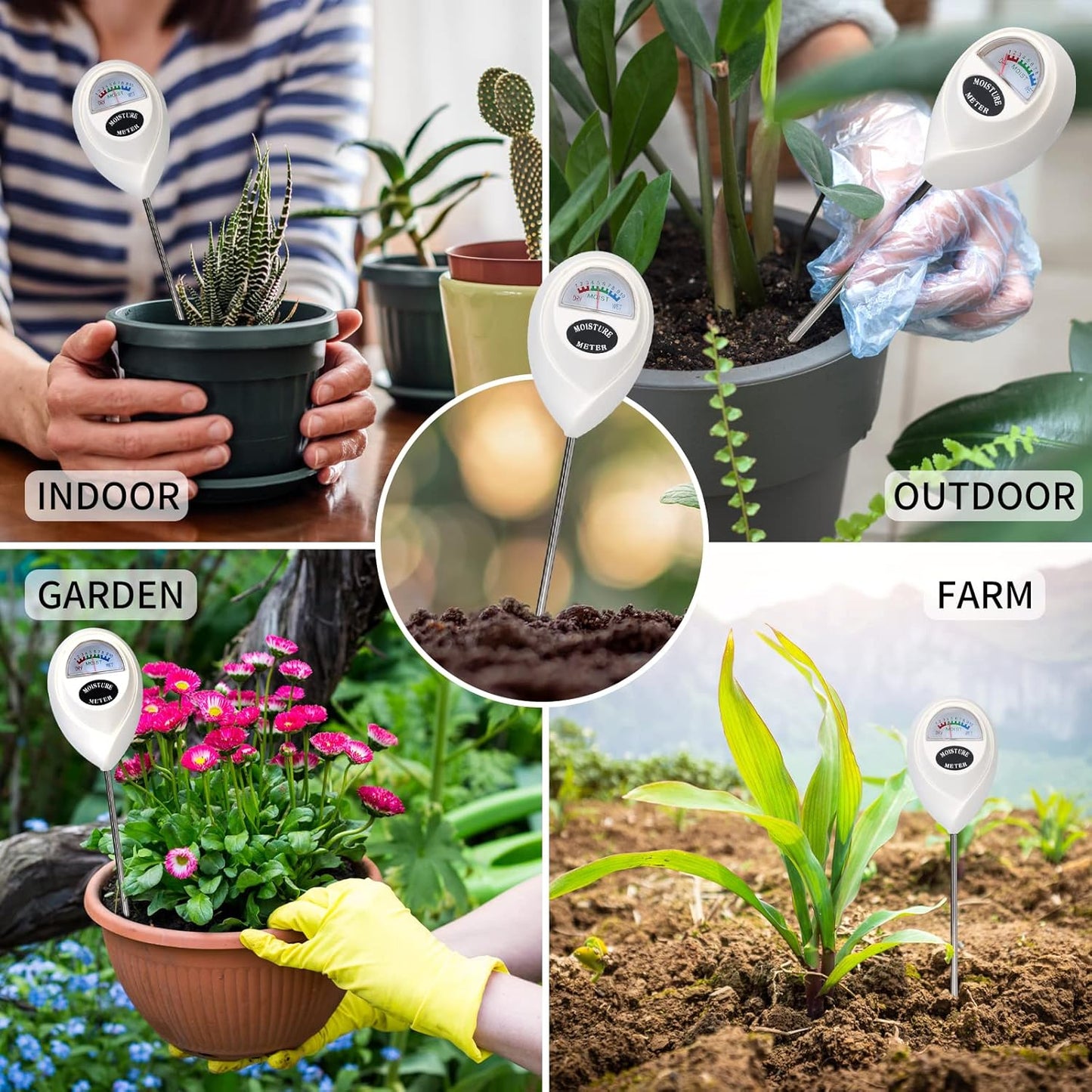 Digital Soil Moisture Meter – Accurate Water Level Tester for Plant Care and Gardening