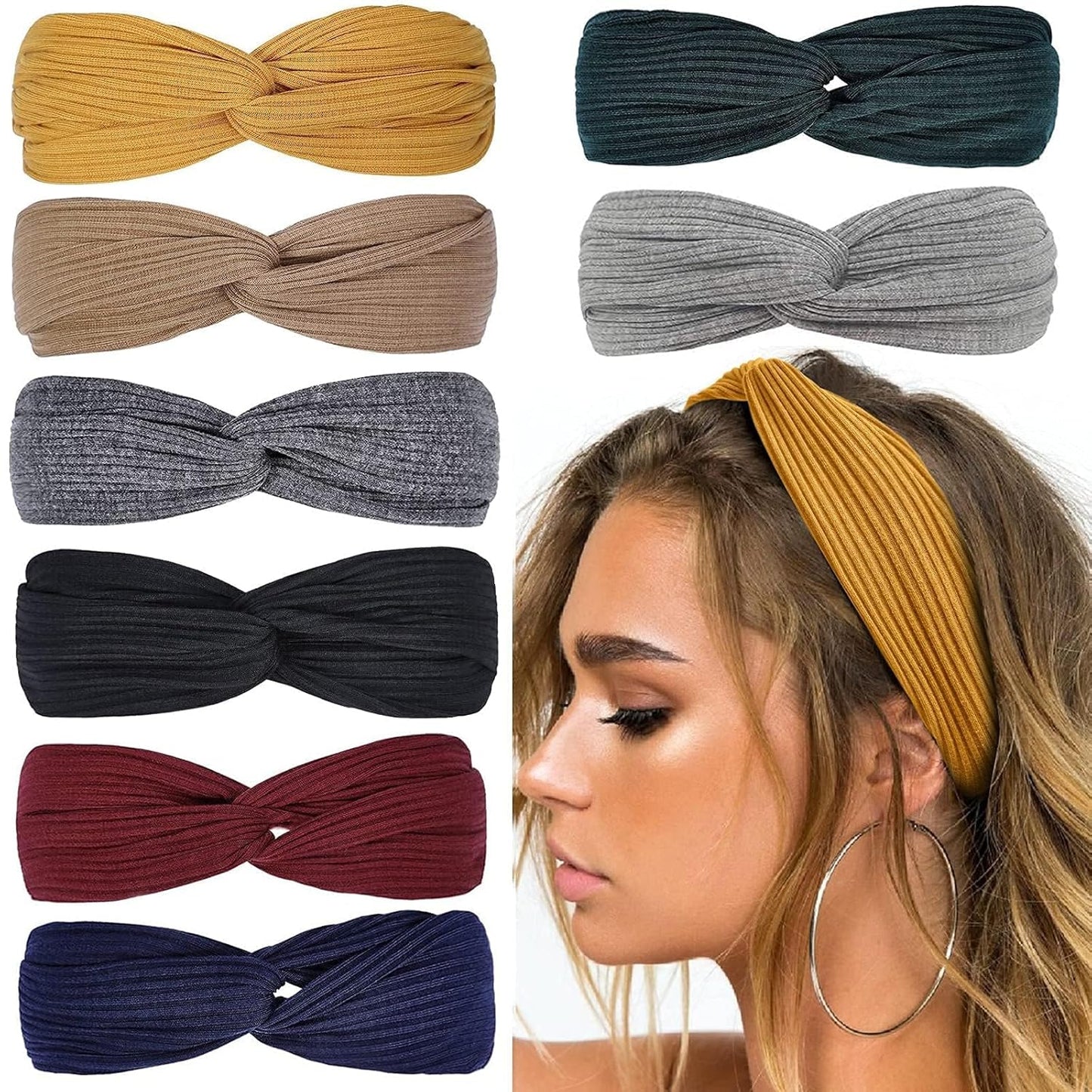 Twisted Ribbed Headbands – Boho Style