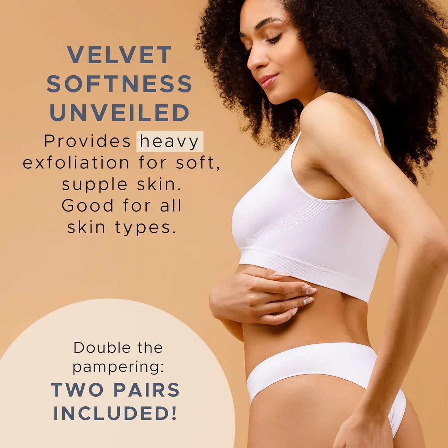 Dual-Textured Exfoliating Shower Gloves – Set of 2