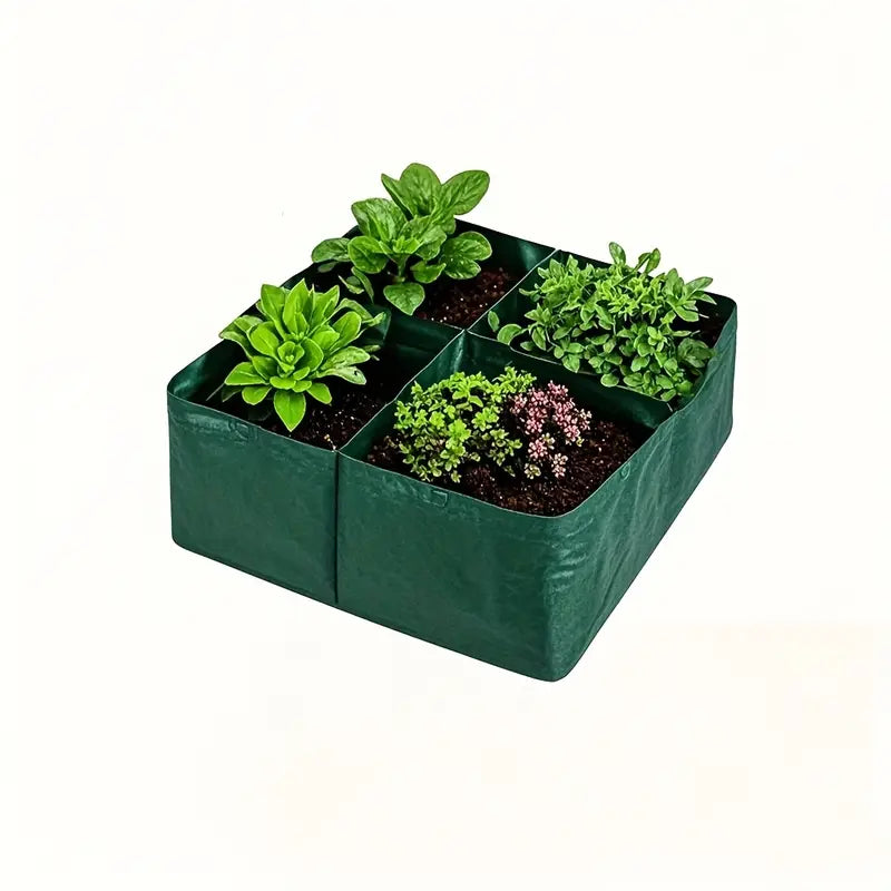 Multi-Compartment Planting Bag - Durable Garden Organizer for Herbs and Plants