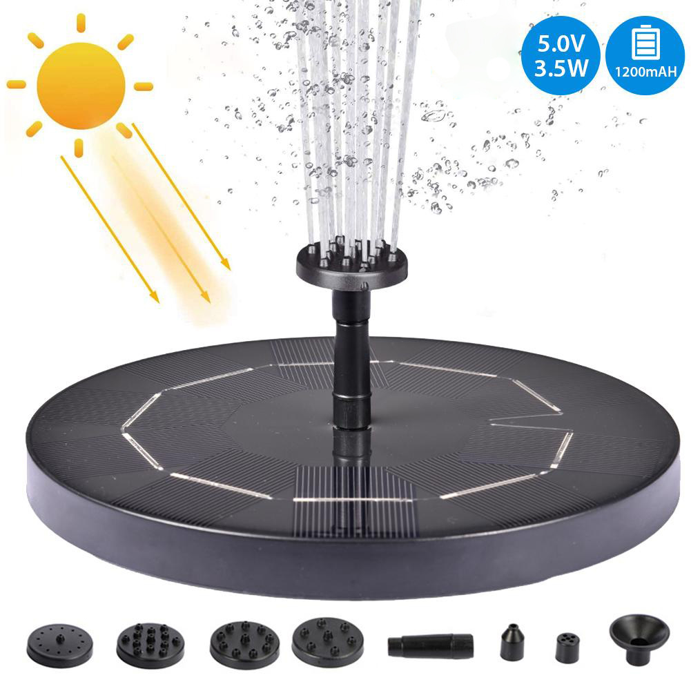 Solar-Powered Water Fountain Pump – Bubbling Fountain with Solar Panel