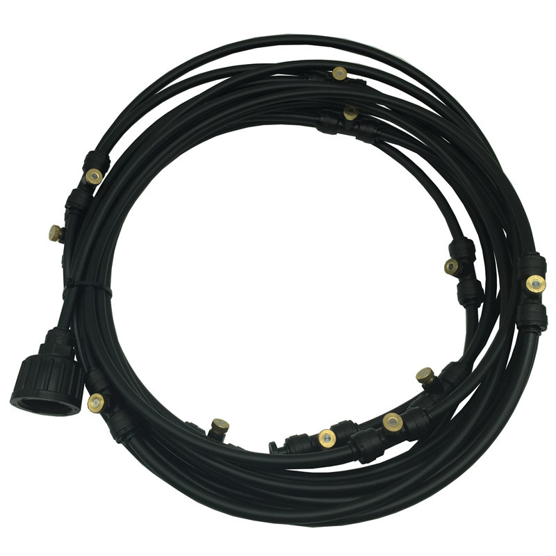 Garden Spray Irrigation System - Hose with Adjustable Nozzles for Cooling and Refreshing