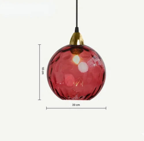 Round Glass Pendant Light