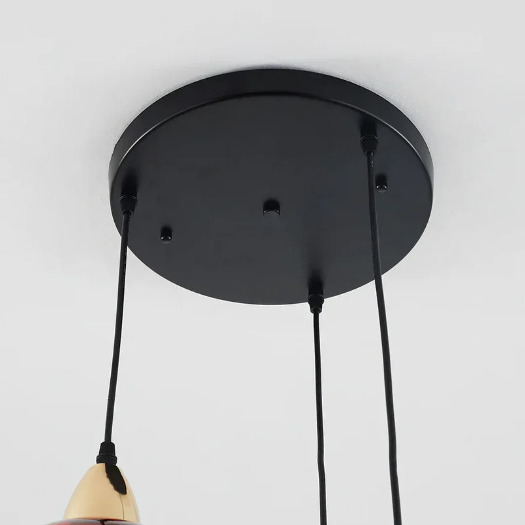 Modern Triple Glass Pendant Light