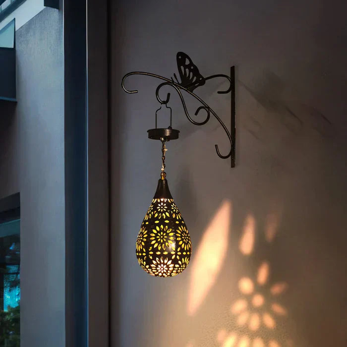 Solar-Powered Floral Garden Lamp - Weather-Resistant Outdoor Light For Elegant Garden Decor