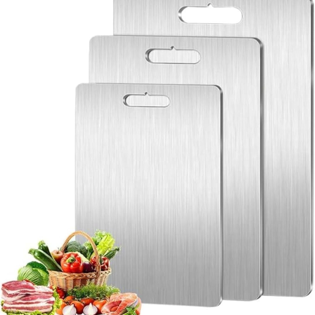 TitanBoard – Premium German 304 Stainless Cutting Surface
