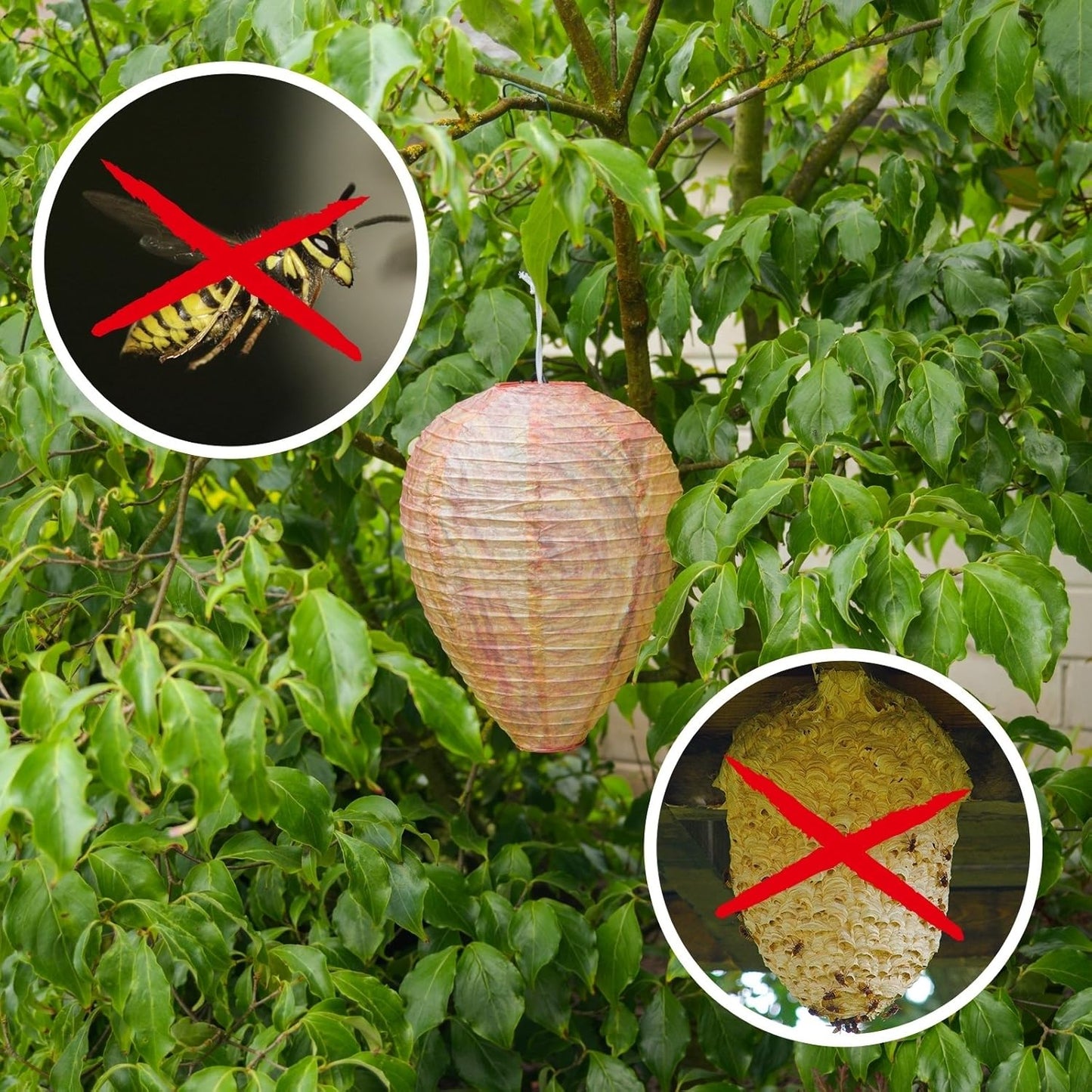 Wasp Repellent Lamp – Hanging Insect Defense Net for Outdoor Protection