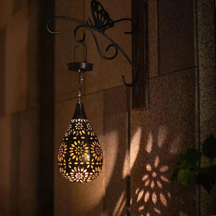 Solar-Powered Floral Garden Lamp - Weather-Resistant Outdoor Light For Elegant Garden Decor