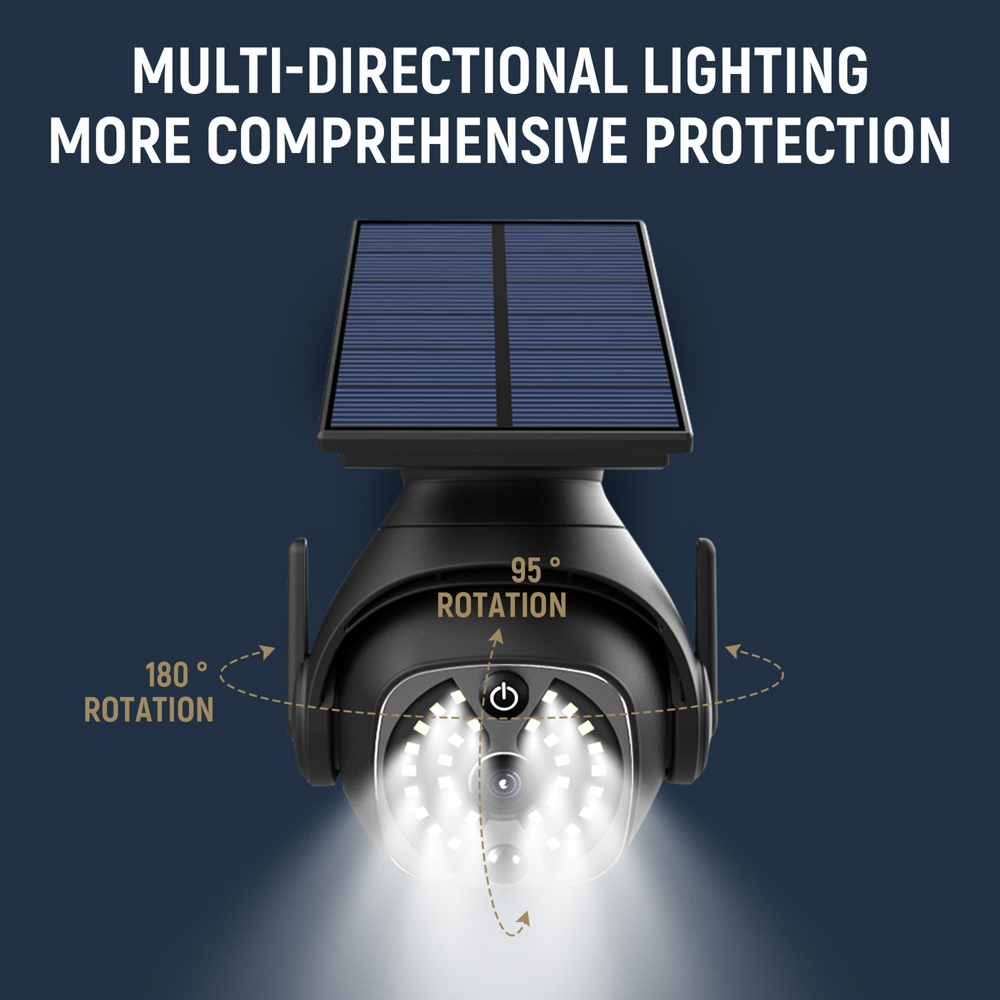 Solar LED Security Light with Motion Sensor and Fake Camera